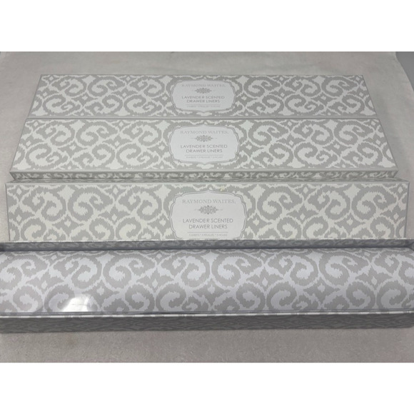 Lavender Scented Drawer Liner Damask Dresser Shelf 6.5" X 23" 3 Boxes /15 Sheets - Picture 3 of 6